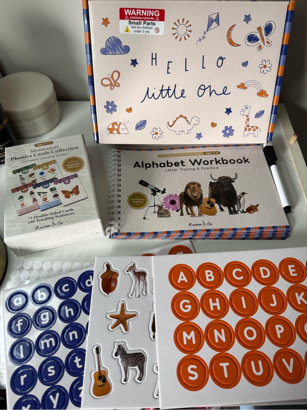Alphabet Workbook and Montessori Phonics Cards